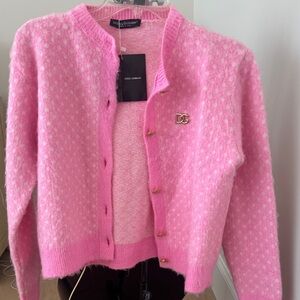 Dolce & Gabbana Pink Textured Sweater